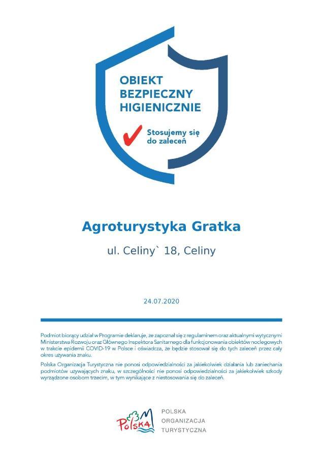Gospodarstwo Agroturystyczno-Edukacyjne Gratka Celiny  ภายนอก รูปภาพ